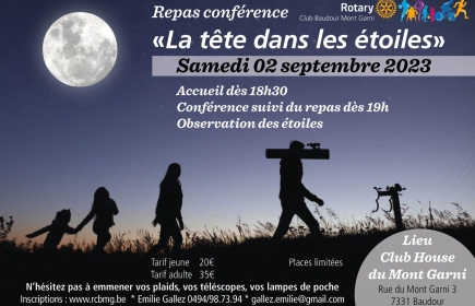 Soirée Repas Conférence 
"Tête dans les Étoiles"